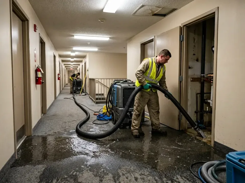 multi-unit-apartment-hallway-f-005 — frequently asked questions, Emergency Burst Pipe Water Extraction & Removal in Brooktra…